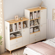 50 50 80100130160c m solid wood leg floor door drawer semi-open combined containing storage storage bookcase