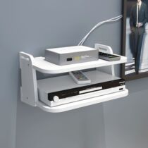 30 30 57 77cm white living room 2 3 layers of perforated wall-mounted wifi router set-top box containing shelf