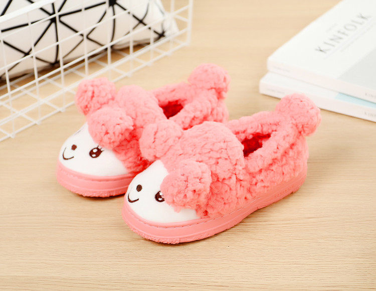 Pantoufles enfants en suède pour hiver - semelle caoutchouc - Ref 986476 Image 21