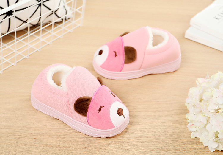 Pantoufles enfants en suède pour hiver - semelle caoutchouc - Ref 986476 Image 10