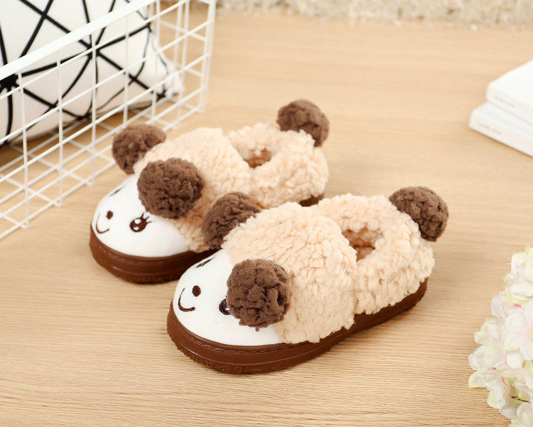 Pantoufles enfants en suède pour hiver - semelle caoutchouc - Ref 986476 Image 25