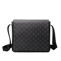 2020 European and American New Fashion shoulder shoulder bag mens Tide brand old pattern small backpack leather bag leisure business
