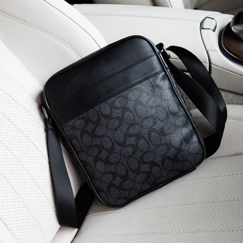 European and American classic men's casual business to work one-shoulder messenger bag leather bag small backpack men's cross bag