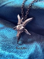 British genuine Alchemy White Tin Handmade Saint -Church Samurai Head Breek Breeze Special Necklace P923Templars