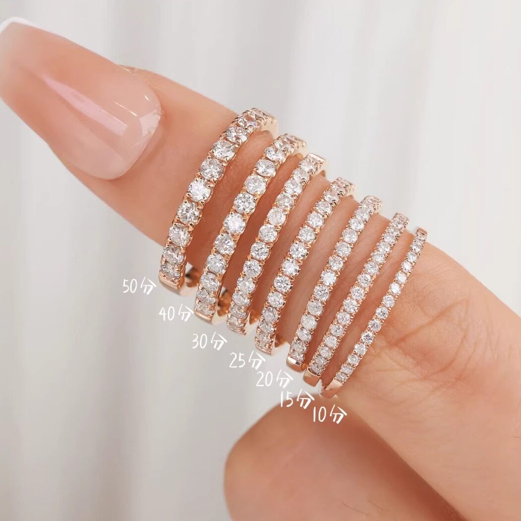 Кольцо с бриллиантами розовое золото 10ct размер 8