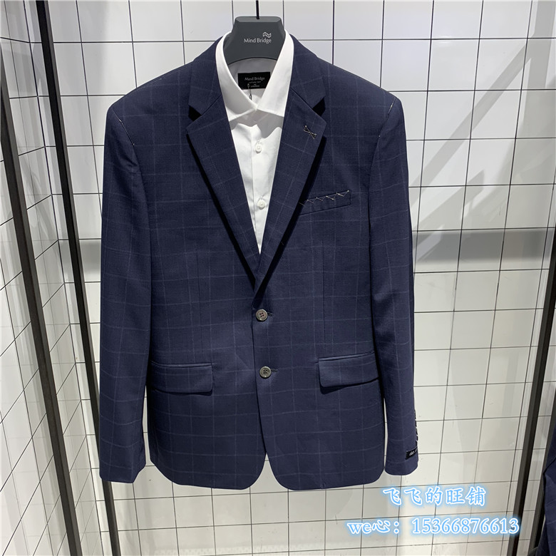 Mind Bridge Men's Spring Korean Business Style Smart Suit Coat MRBJ210H-2680