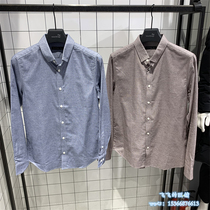 Mind Bridge Mens Autumn and Winter Korean Fashion Casual Handsome Scrub Long Sleeve Shirt MSWS710D-998