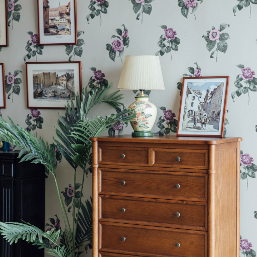 Small red book Pure paper custom personality large flower TV restaurant background wallpaper seamless wallpaper