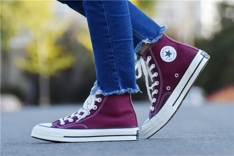 Converse Converse 1970s Samsung tiêu chuẩn rượu vang đỏ cao và thấp đôi nam nữ đôi giày vải giản dị 162051C giày anta nữ