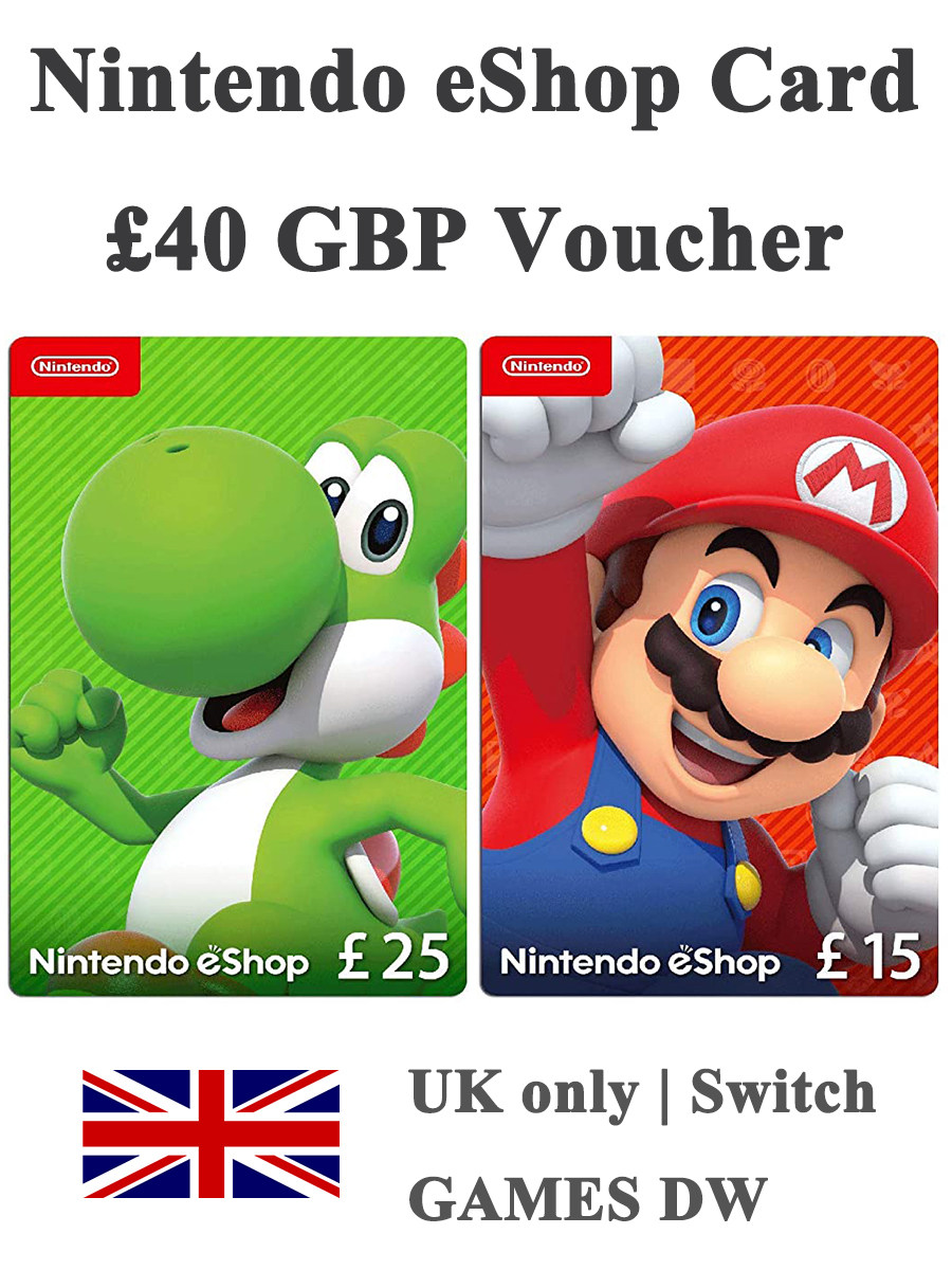 Nintendo eShop Store GBP40 Currency Card UK 英国Switch充值卡