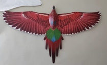 Anshan Lao Lian Pan Eagle Kite High Pan Bamboo Hand Painted Macaw Parrot Green Red Classic Collection