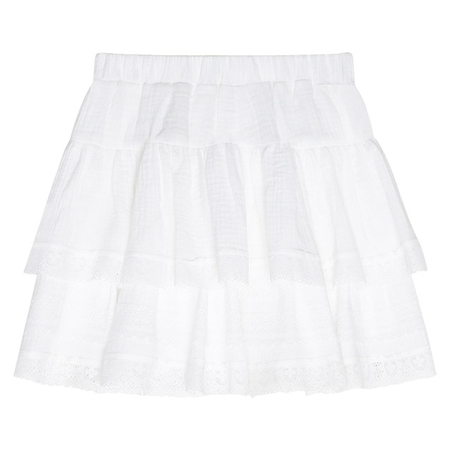 Wu 77 double-layer hem high-waisted cake skirt lace little man versatile slimming anti-exposure tutu skirt