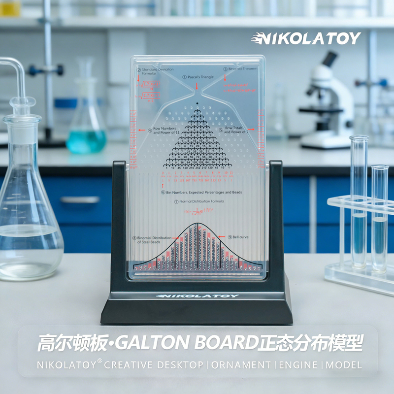 Nikolatoy Galton Board Model Ornament Toy Galtonboard Normal Distribution Model Mathematics Teaching Aids