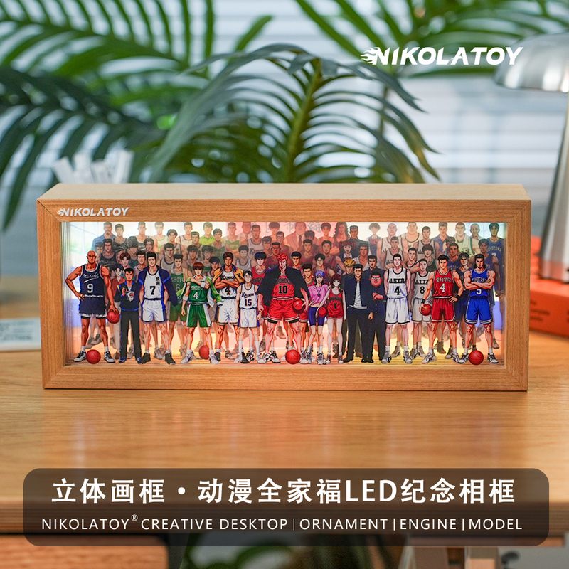 Nikolatoy Slam Dunk Dragon Ball Demon Slayer Anime Peripheral 3D Painting Naruto Photo Frame Ornament