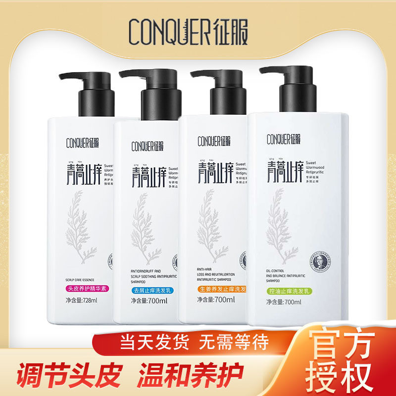 Conquering artemisinin-tickling shampoo removing dechiving shampoo and dairy oil control ginger shampoo