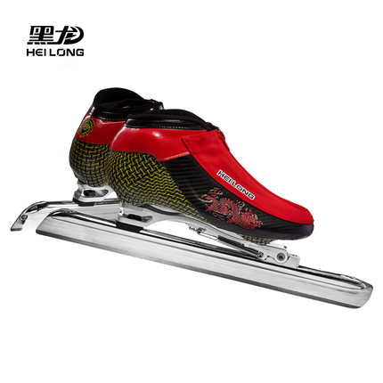 Black Dragon Advanced Speed Skating Ice Cutter Shoe Boulevard Carbon Fiber Schemaform Deposition Race Straight Road Warm Light