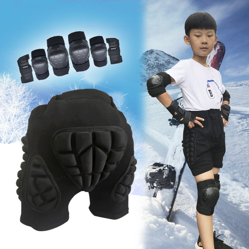 Hip protection ski skating protective gear wear thickened safety hip protection pants Skating anti-fall pants pad Children's adult single and double board