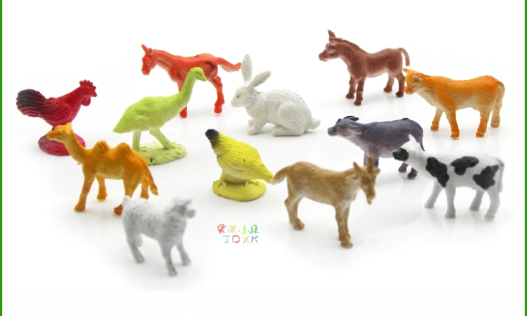 Mini kèn dạ quang nhỏ mẫu giáo khủng long trẻ em đồ chơi giáo dục mô phỏng động vật nhỏ mô hình 12 mảnh đặt - Đồ chơi gia đình búp bê hàn quốc