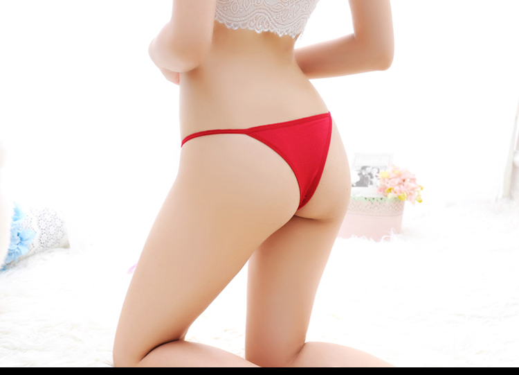 Ladies sexy ren vải thong hollow trong suốt thấp eo đồ lót màu rắn hoa thoáng khí cô gái T quần