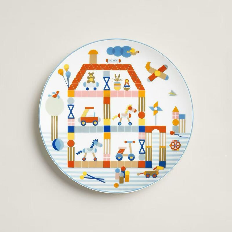 Hermes New Children's Dessert Plate Tableware Set Bowl Plate Dish Gift Box Newborn Gift 21