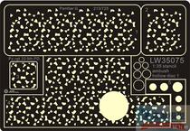 AM-WORKS LW35075 1 35 World War II German Army light and shadow camouflage painting template Leopard tank A