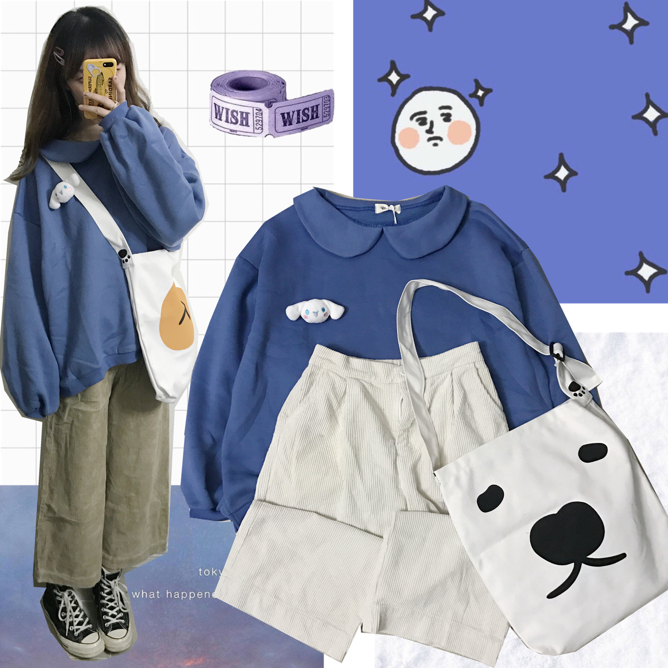 [Một con mèo] muốn chú gấu nhỏ dễ thương của bạn hoạt hình Nhật Bản retro cô gái mềm mại hoang dã ghim cài áo sơ mi nam