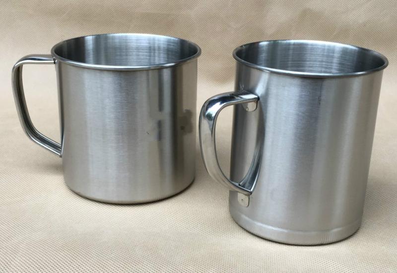 Olive printed mouth cup Delicate durable stainless steel mouth cup Good cup