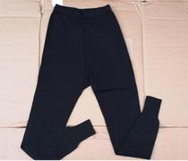 Lady Chill Wool Trousers Knee Double Layer Warm Winter Warm Wool Trousers Elegant Black Warm Pants