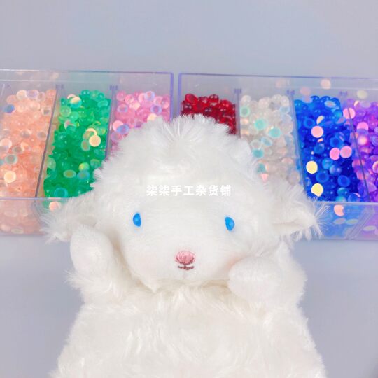 Runde Harzimitation Cat-Eye-Puppe, Augenzubehör mit flachem Boden, DIY-Augapfel, handgefertigtes Patch-Inlay-Material