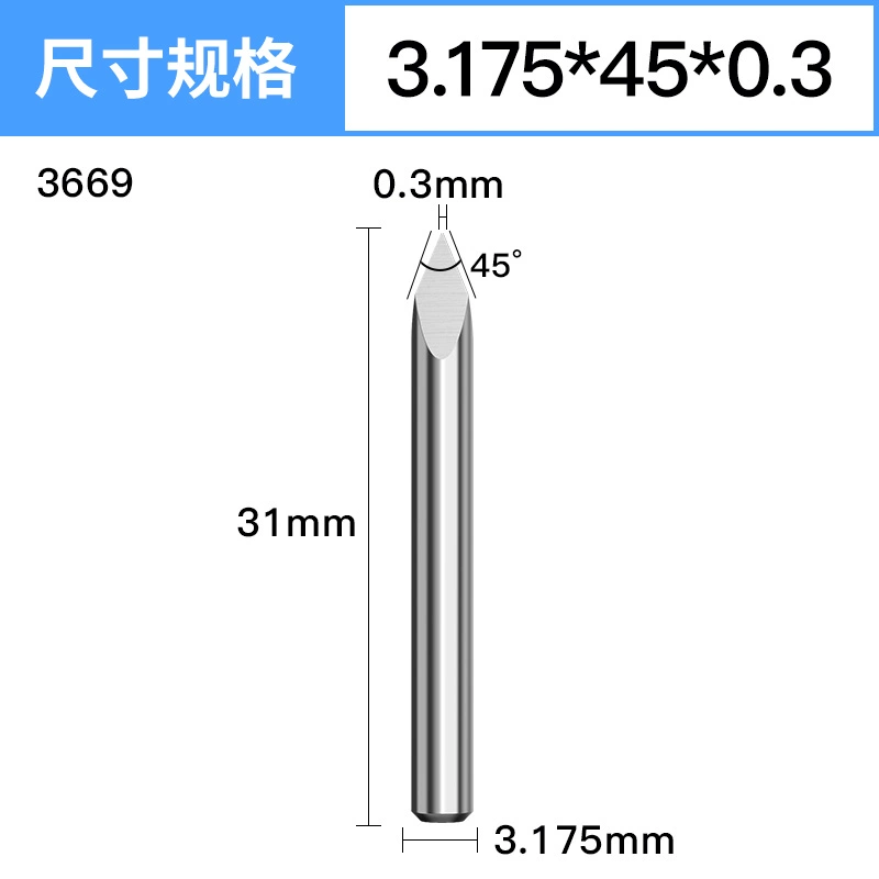 mũi khoan makita Lidiao Độ Chính Xác Cao 3.175 Dao Khắc 3 Mặt Sharp Dao 3 Mặt Ngọc Khắc Máy Công Cụ Trung Tâm Sharp dao mũi khoan kim cương mũi khoan inox 