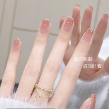 The store has had over a thousand repeat customers, with over 20 different colors. Wearing short and high-end nail patches for nail art, the finished product can be reused to show white, pure and trendy, and niche nails