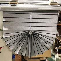 Solid color blackout curtains light gray fan-shaped roller blinds raising curtain lifting curtain bedroom study balcony fan-shaped roller blind