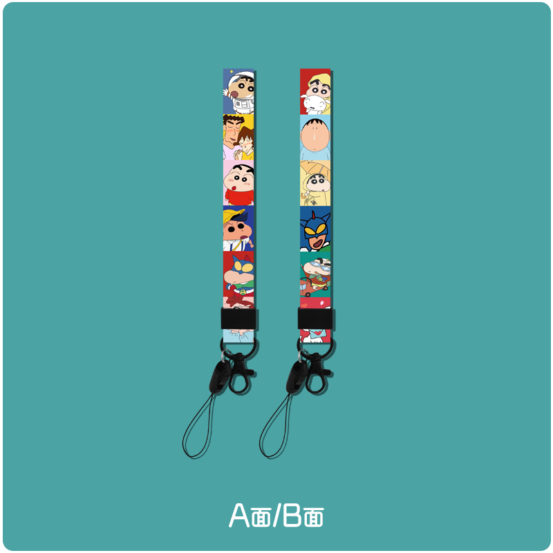 Wrist Rope: Crayon Xiaoxinfabric art mobile phone Lanyard USB drive Pendant men and women have cash less than that is registered in the accounts Wrist strap Key chain Loss prevention Cartoon lovely personality