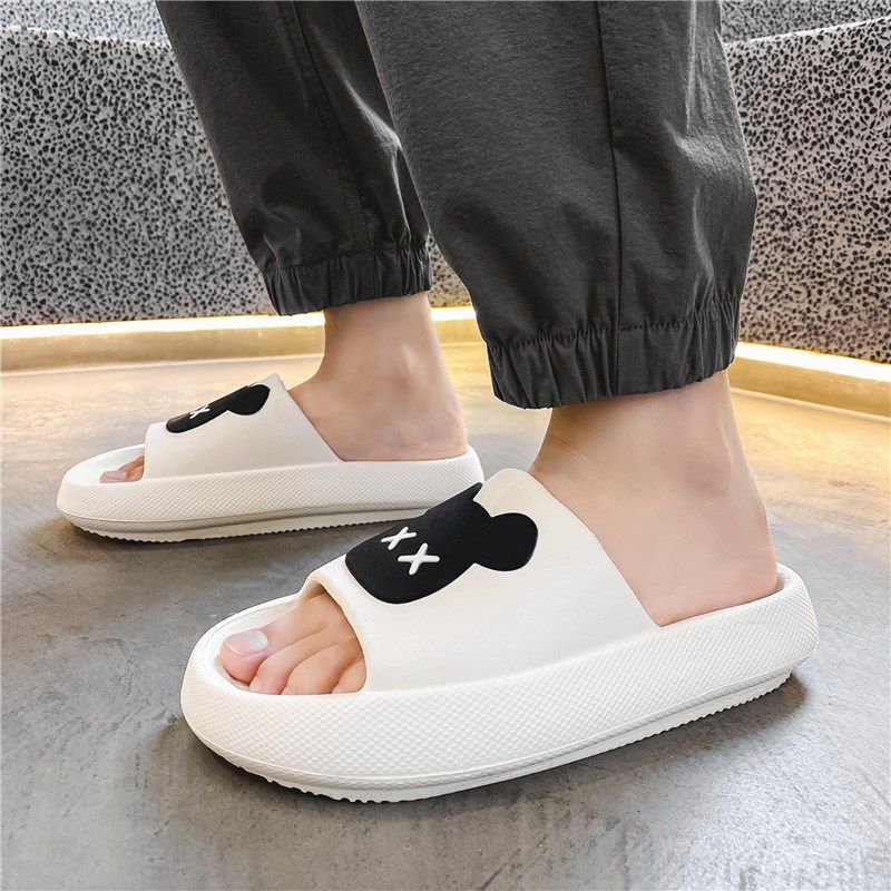 Japanese Summer Stompers Slippers for men's summer outwear Outdoor thick bottom nets Red Ins Tide Sports Indoor Men Tug