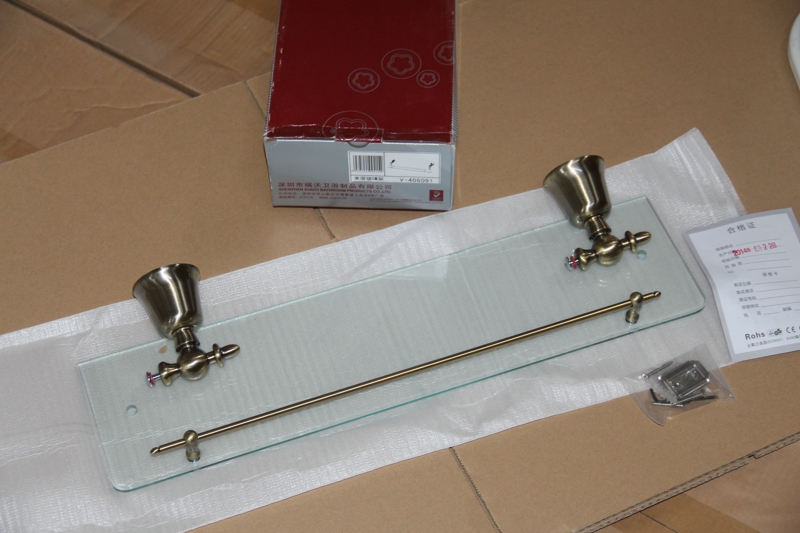 Bathroom Shelving Bathroom Wash Toiletries Table Glasses Front Racks Dressing Room Wall-mounted Monolayer Glass Racks