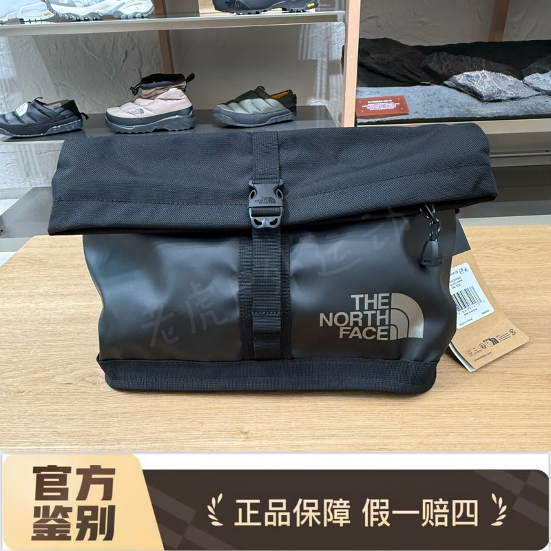 Thenorthface 4L Single-Shoulder Crossbody Outdoor Bag, Unisex, Tear-Resistant Material, Black 8Bk6