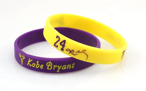 Lakers số 24 Kobe Basketball Bracelet Vòng đeo tay thể thao silicone sáng 	lưới bóng rổ giá rẻ	