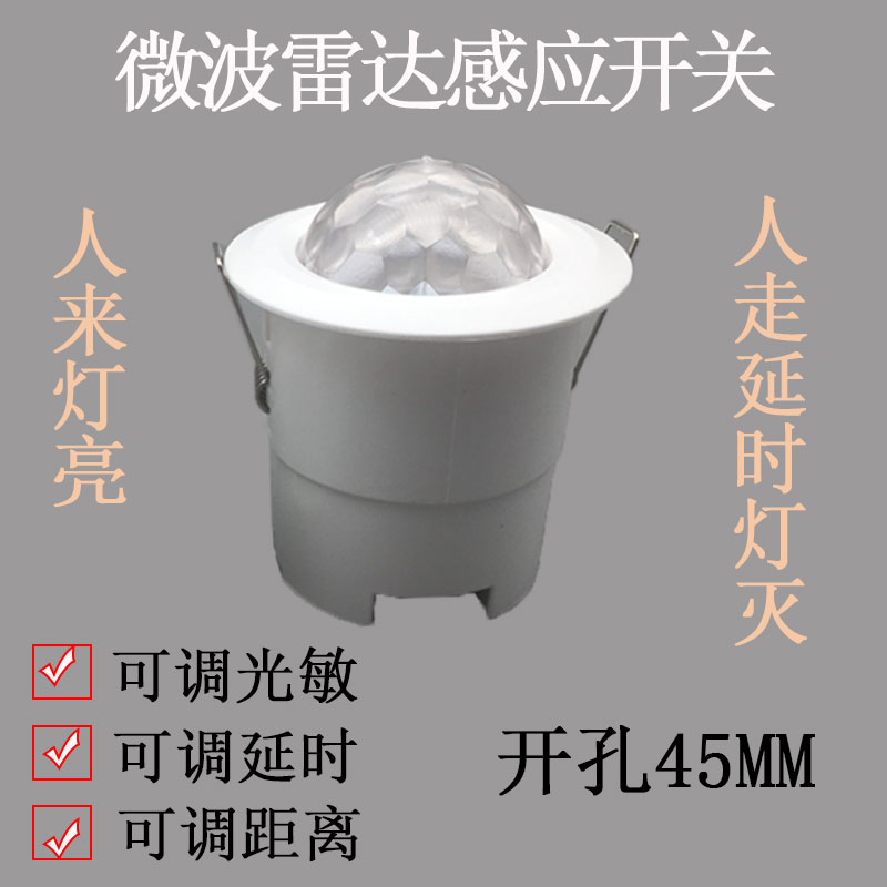 Prober 220V Microwave radar induction switch human embedded adjustable probe module controller 9902-Taobao