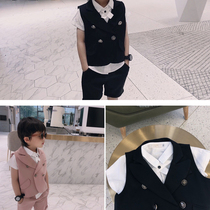 Boys summer vest dress suit 21 new summer childrens small suit boy birthday clothing