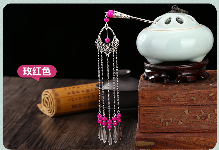 Trang sức cổ điển kẹp tóc retro kẹp tóc cổ xưa Bọ cạp gió cổ bước lắc trang phục tua mũ phụ kiện tóc COS - Phụ kiện tóc dây cột tóc