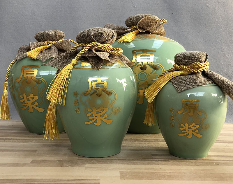1 kg 2 kg 5 kg 10 kg miệng nhỏ có nắp đậy kín chai rượu bằng gốm rỗng bình đựng rượu vang vàng nguyên gốc bộ ly uống rượu vang