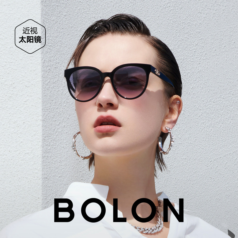 BOLON暴龙眼镜偏光镜复古猫眼框太阳镜女士防晒墨镜BL3105