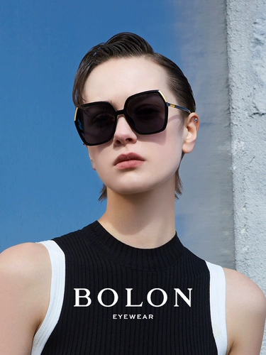 Очки Bolon Rex Поляризационные солнцезащитные очки для женщин Многофункциональные очки в большой оправе Солнцезащитные очки в белой оправе для квадратного и круглого лица Bl5071