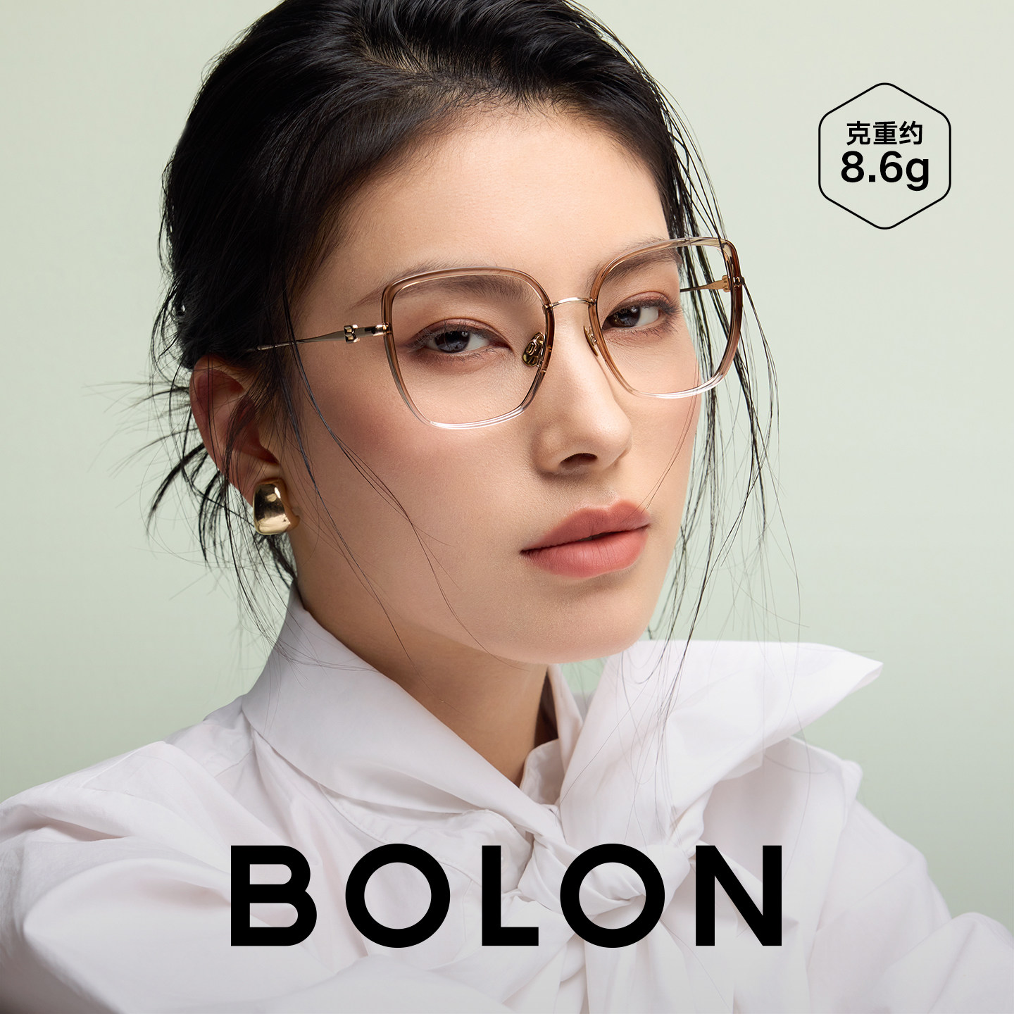 BOLON暴龙近视眼镜框25新品轻钛架猫眼潮流百搭镜架女BA6066