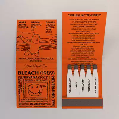 Tribute Classic Band Nirvana Art Original Creative Gifts Book Folding Match Box 10