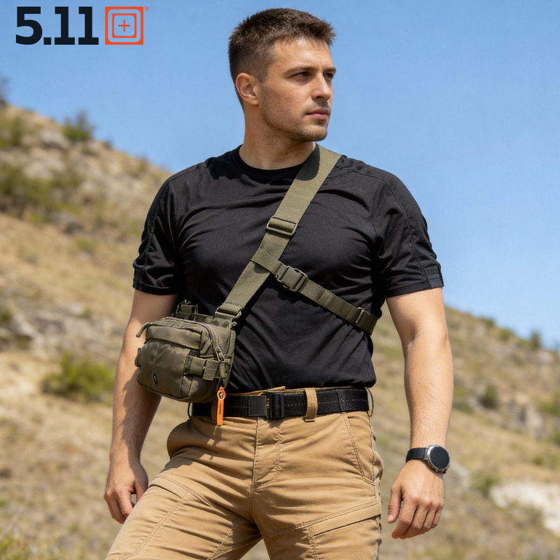 American 5.11 Waist Bag Lv6 Portable Bag 56702 Upgraded Version 2.0 Outdoor Crossbody Chest Bag 511 Tactical Shoulder Bag