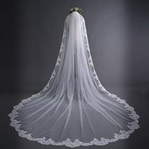 2020 New Korean Bride Long 3 m Lace Tour Shimi Wedding Long Tail Wedding Headwear 136