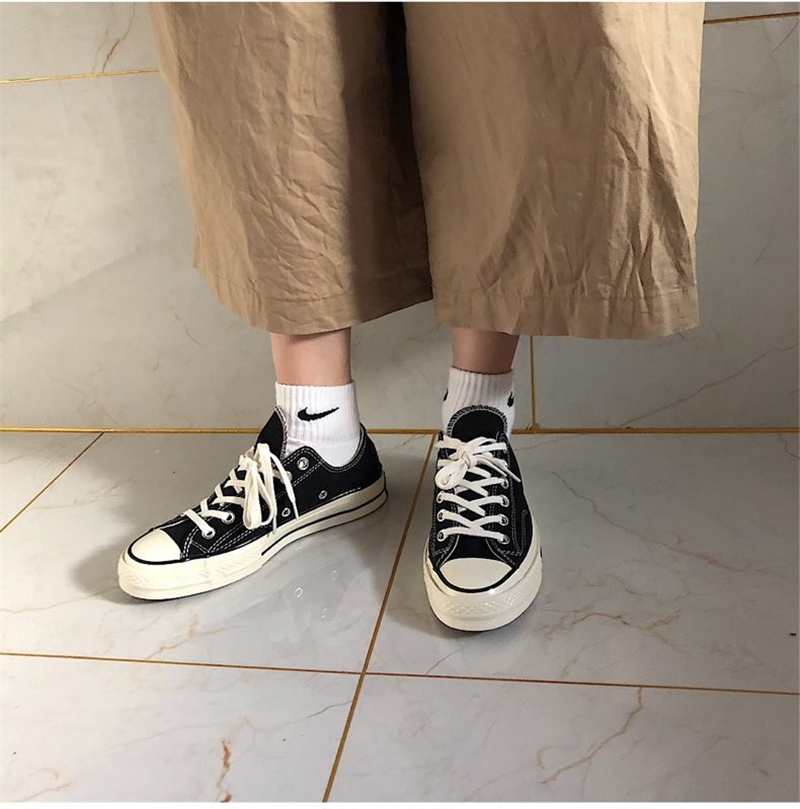 Converse Converse 1970s Samsung tiêu chuẩn màu đen thấp giúp giày vải cao cấp 142334c 144757c giày thể thao adidas nữ