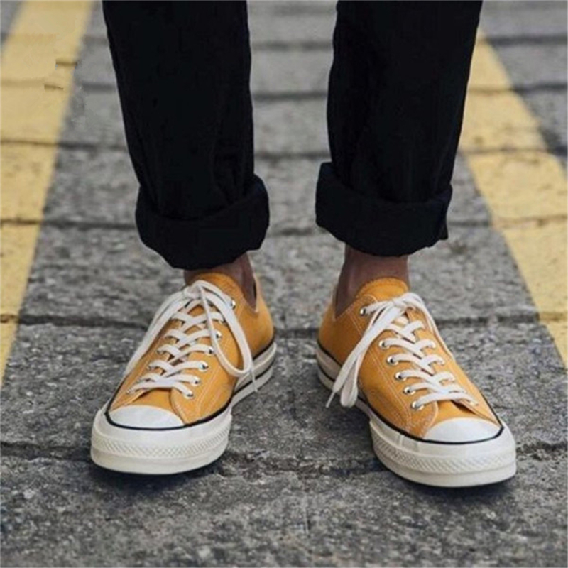 Converse Converse 1970s Samsung tiêu chuẩn màu vàng cao giúp giày nam thấp Giày nữ giày vải 162054C giày thể thao nữ giá rẻ
