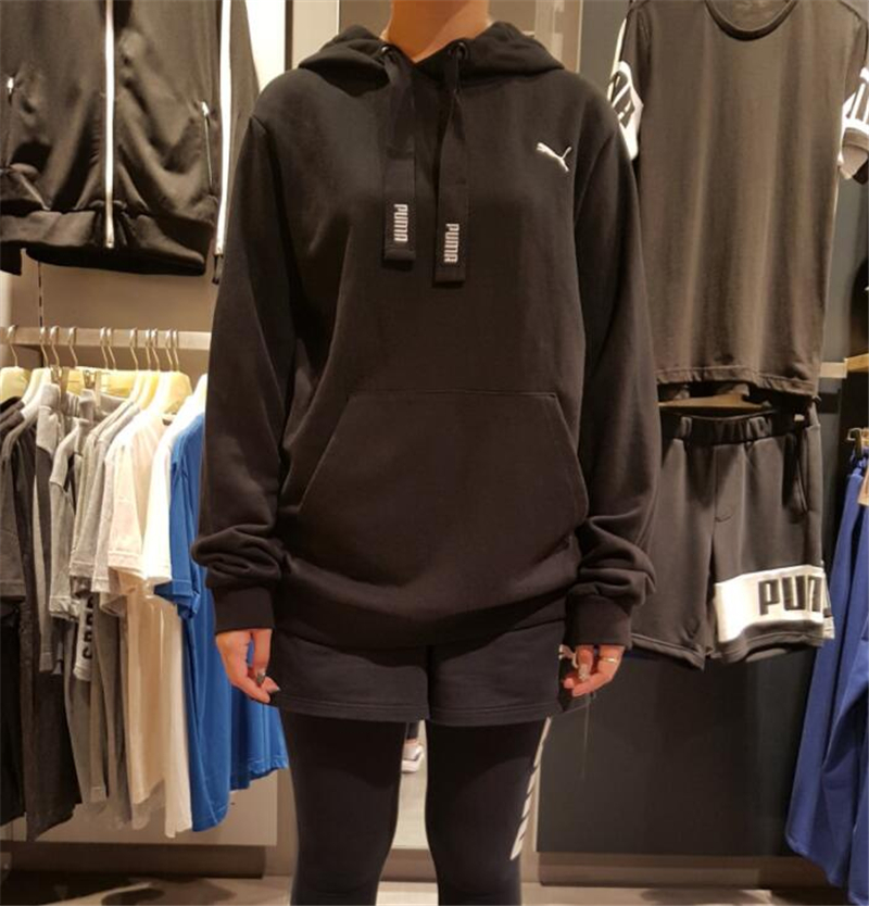 Puma ngựa mùa thu áo len màu hồng trùm đầu thể thao áo hoodie nữ 897926 áo khoác hoodie nữ form rộng